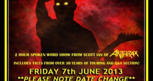 Scott Ian ‘Speaking Words’ – Limelight 2, Belfast – June 7 2013